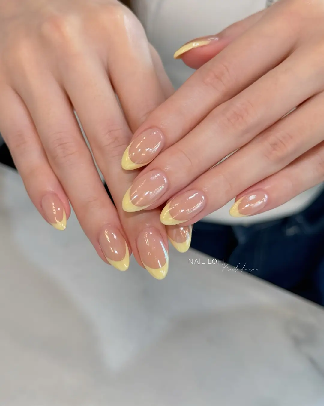 Buttery Yellow French Tips