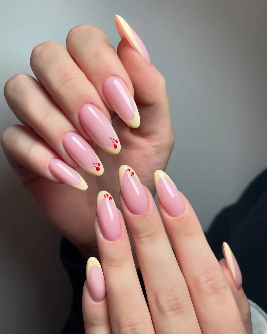 Cherry Lemonade French Tips