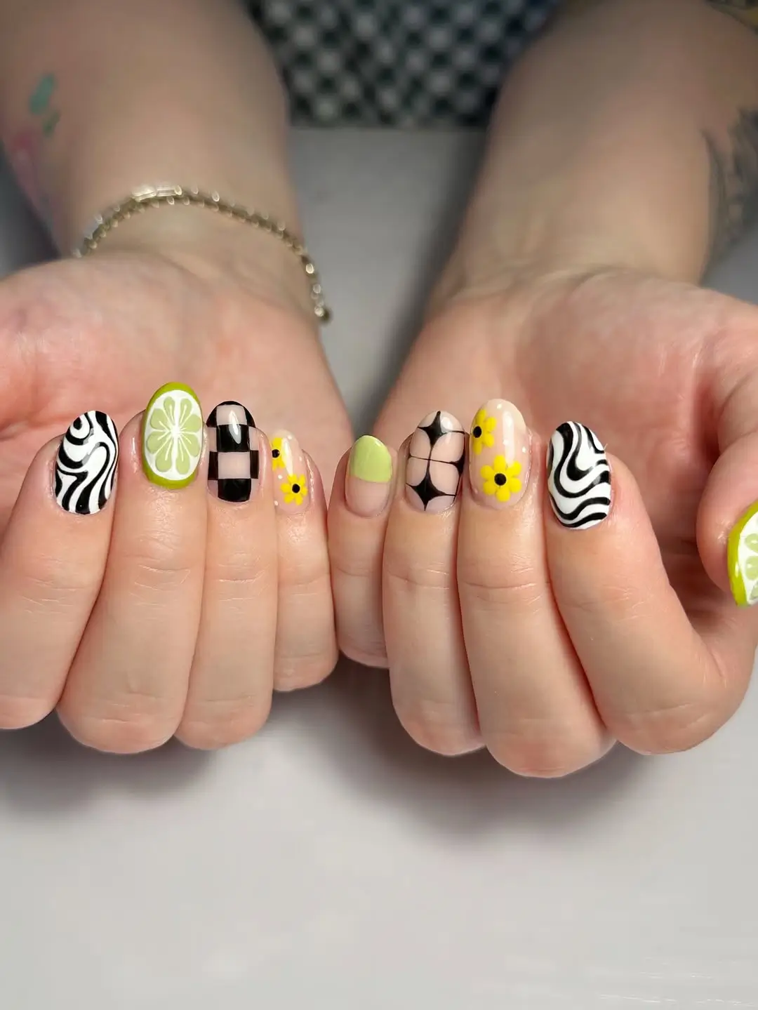 Eclectic Mixed Pattern Summer Nails