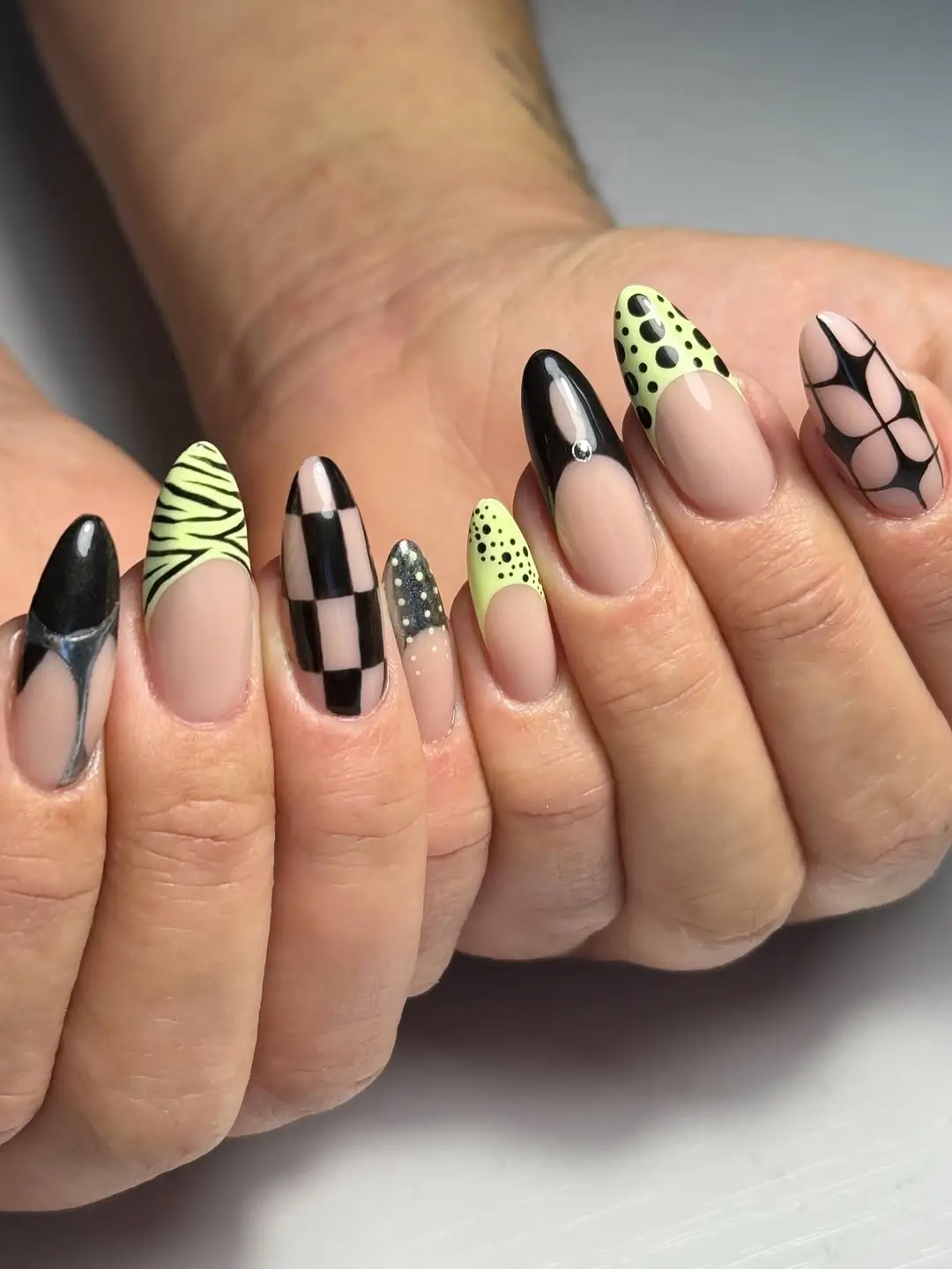 Edgy Neon and Black Patterns