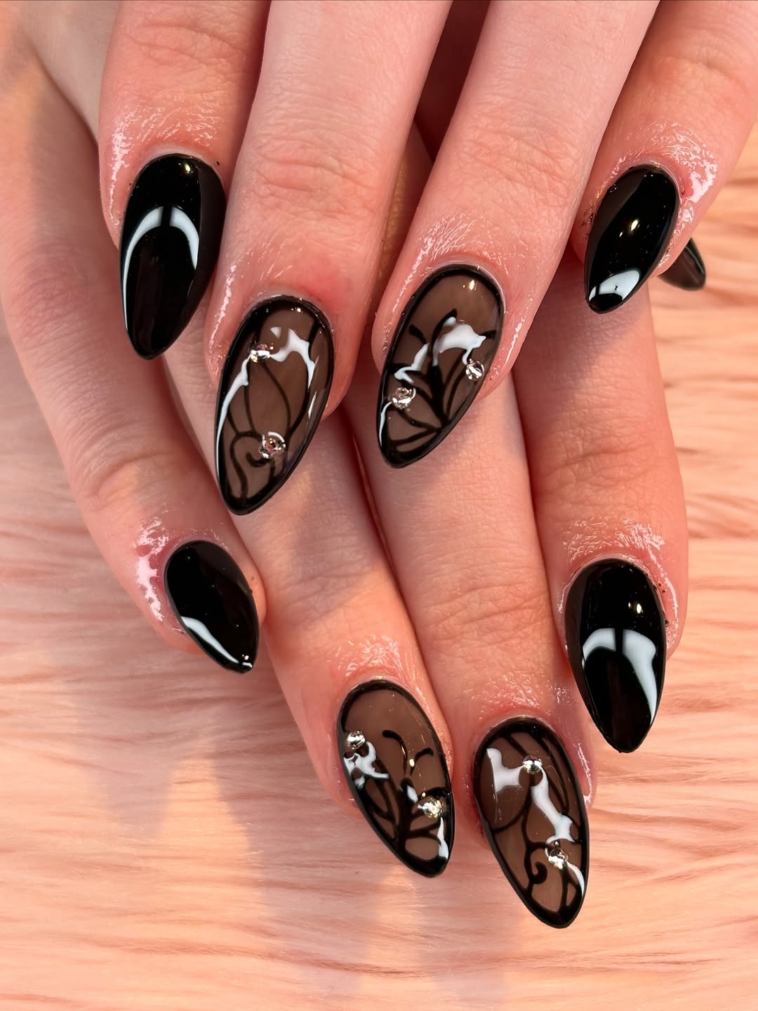Black Stained Glass Accents