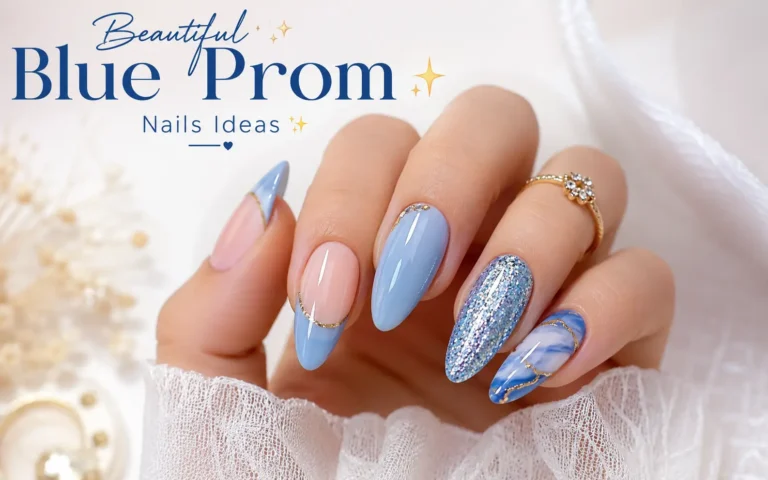 Blue Prom Nails