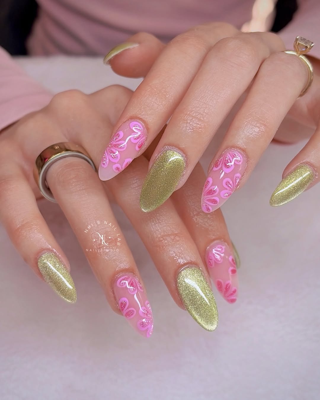 Blue and Yellow Fruit Square Nails