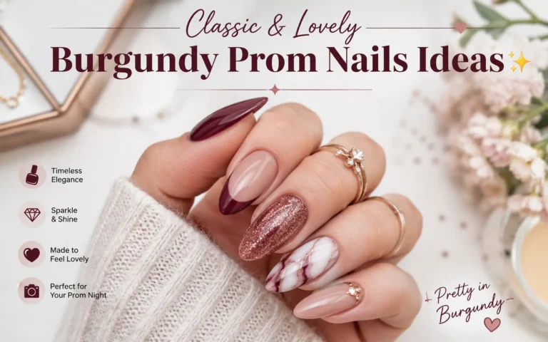 Burgundy Prom Nails