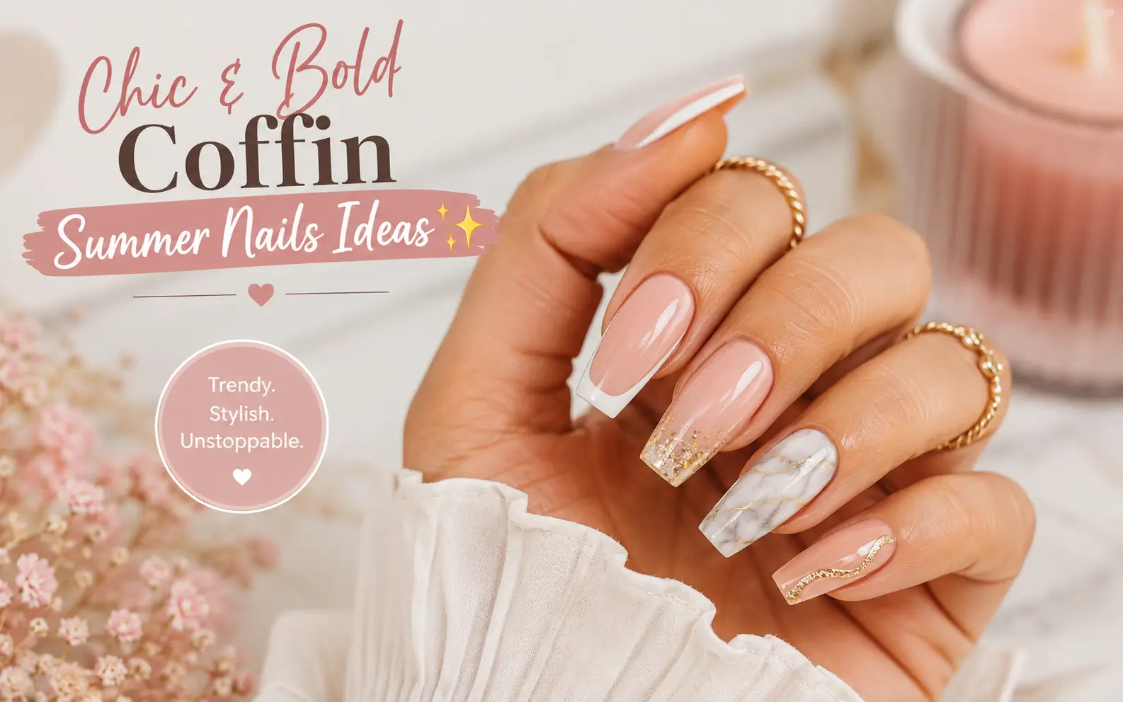 Coffin Summer Nails