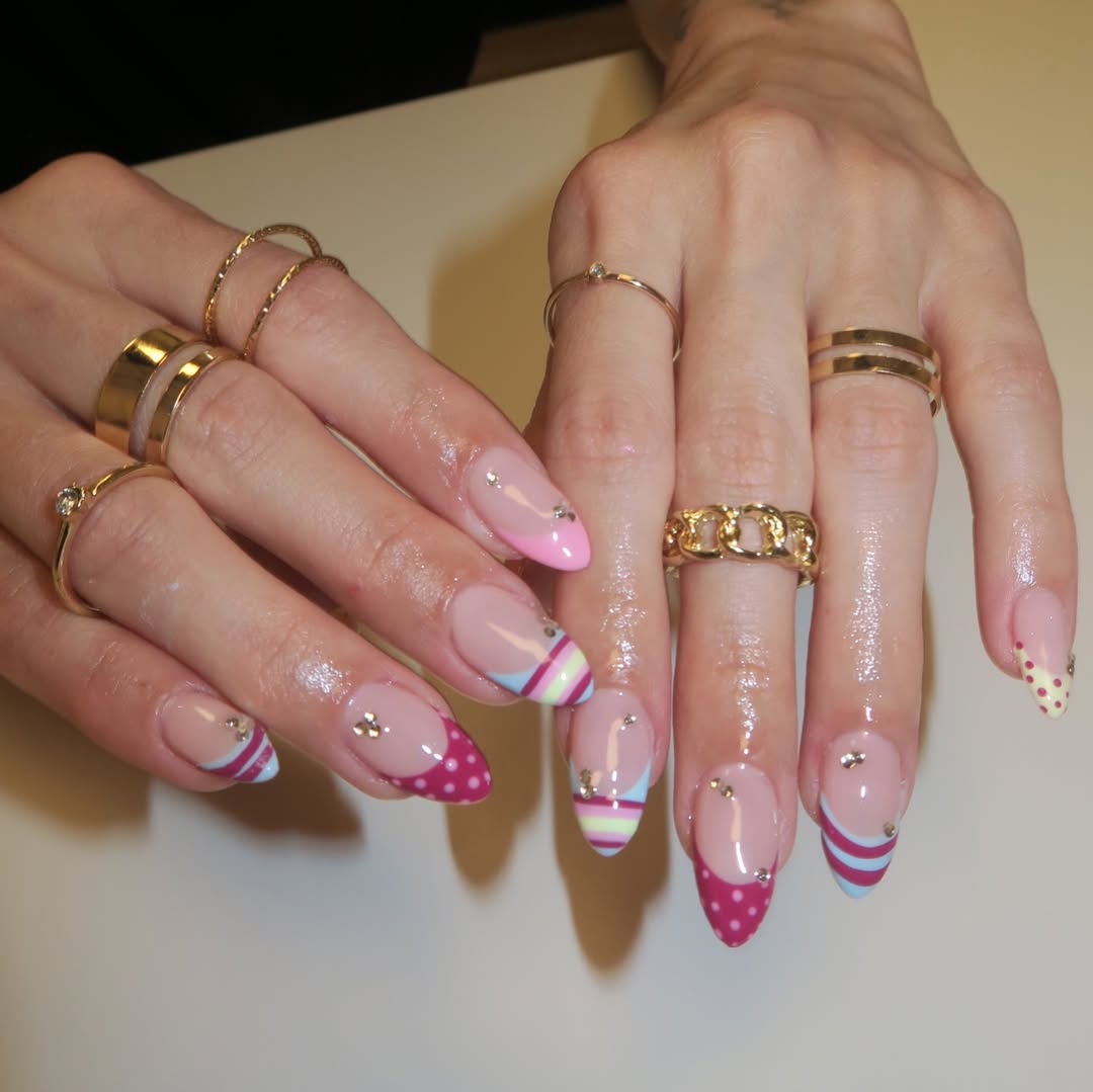 Colorful Mixed Pattern Tips