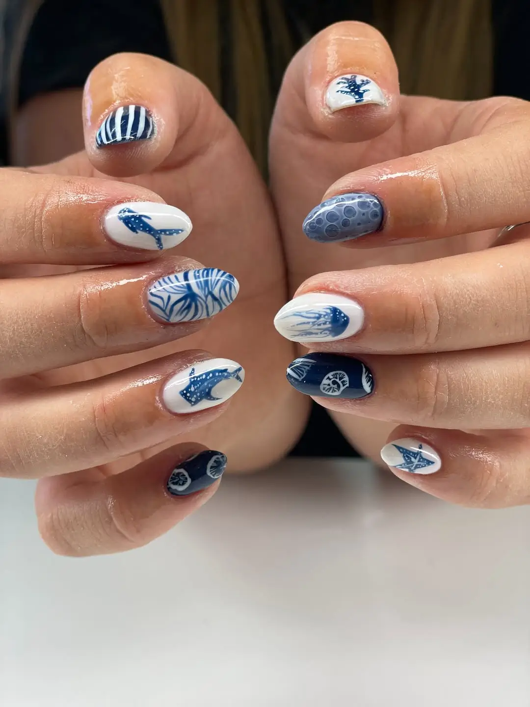 Dark Blue Marine Life And Ocean Textures
