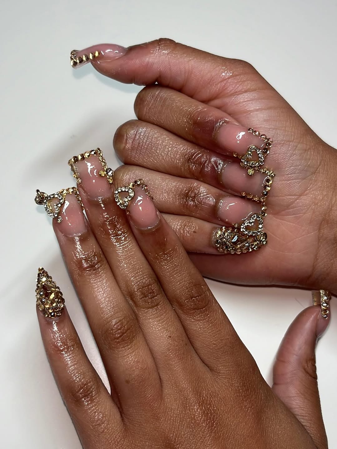 Flared Duck Shapes With Heart Bling