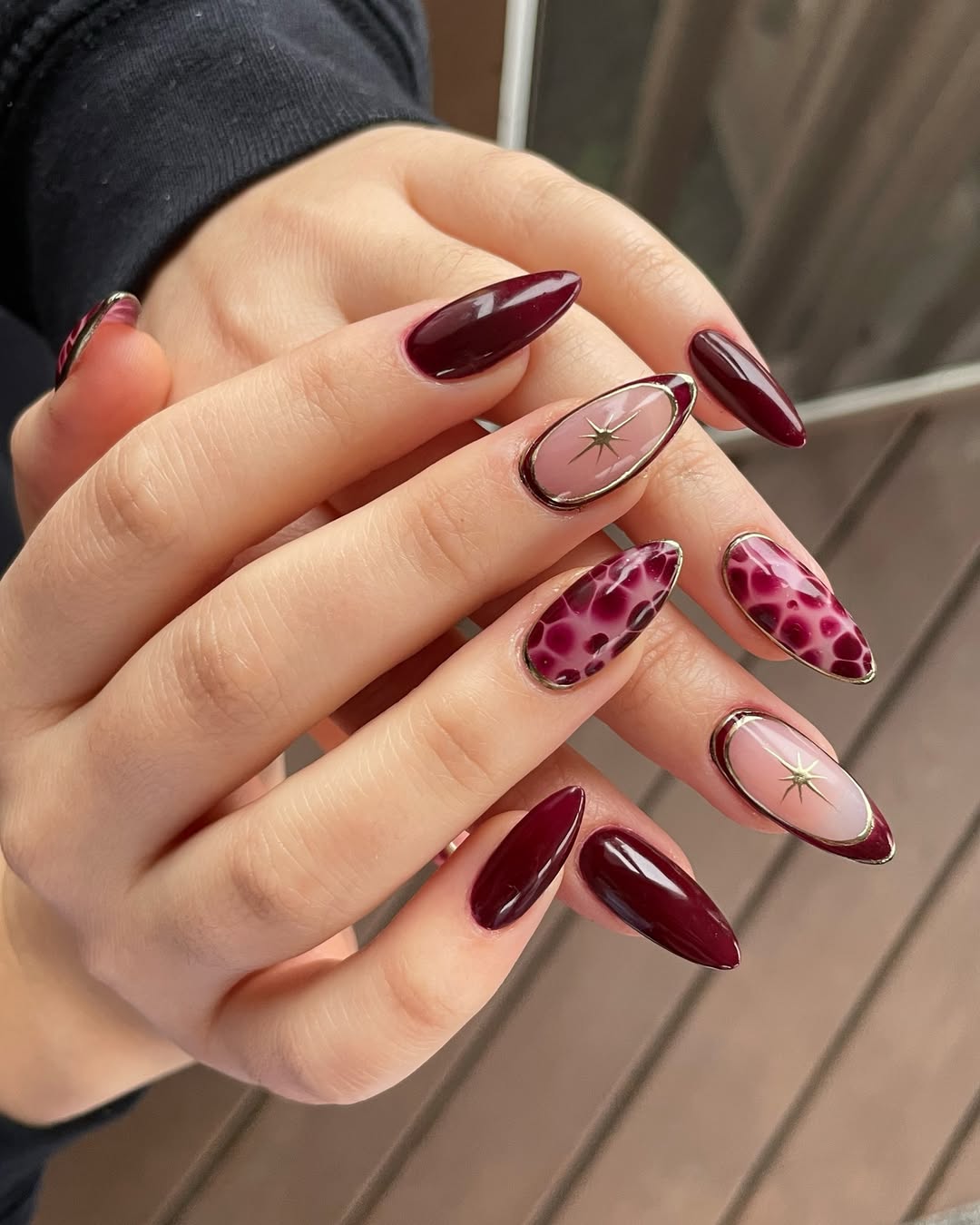 Glossy Dark Wine Elegance