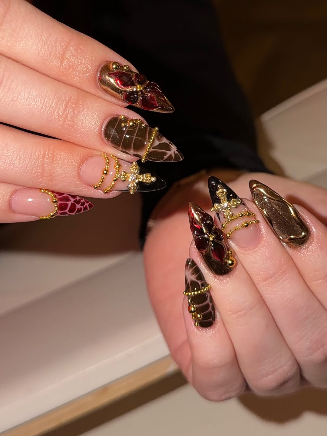 Gold Crosses and Metallic Chrome