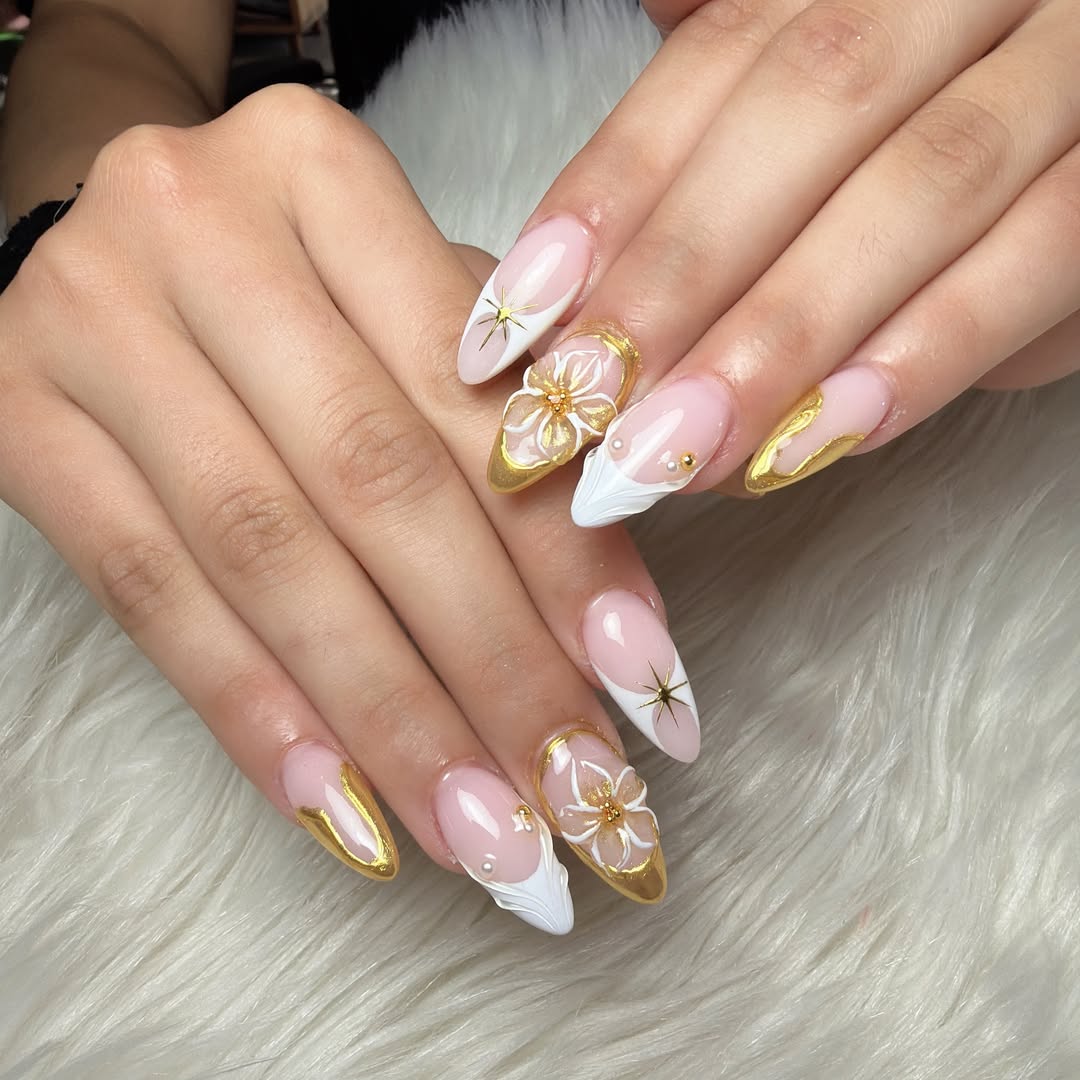 Gold and Floral Tips