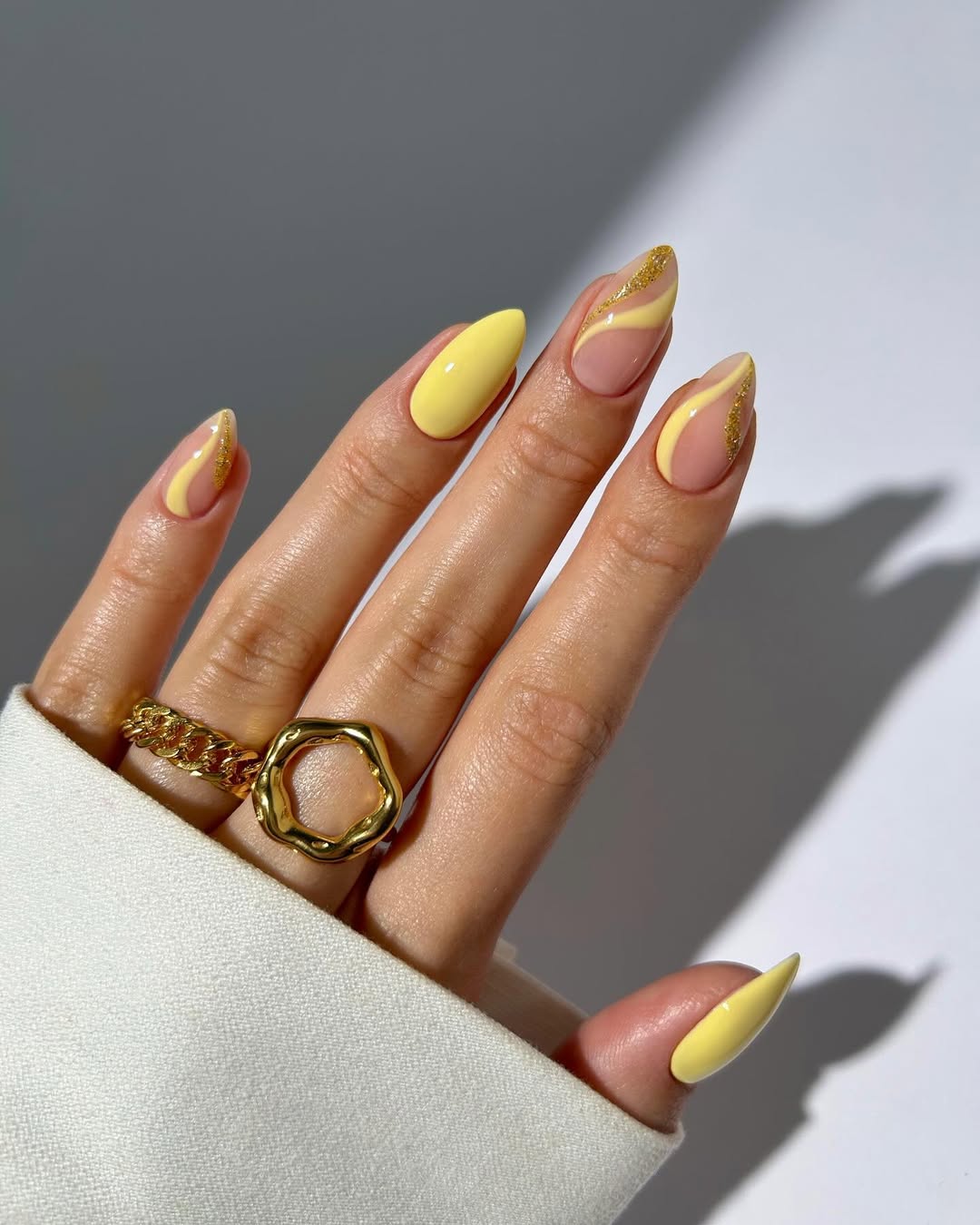 Gold and Yellow Abstract Swirls