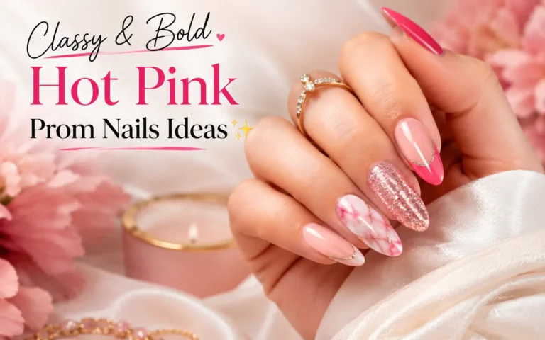 Hot Pink Prom Nails
