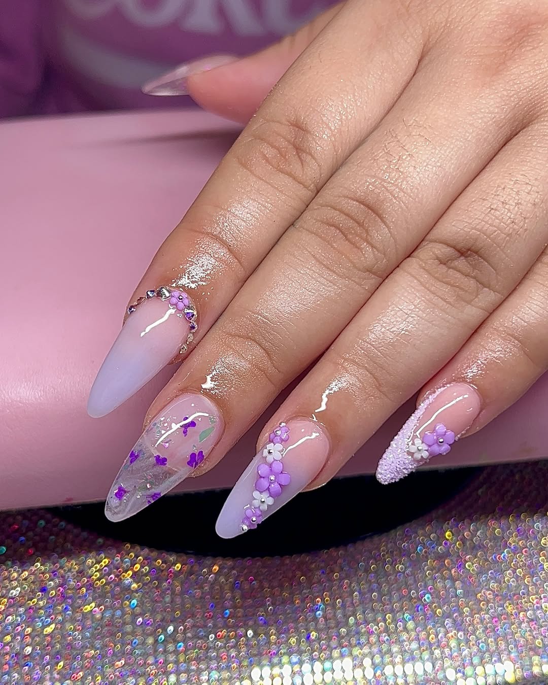 Intricate Purple Floral Medley