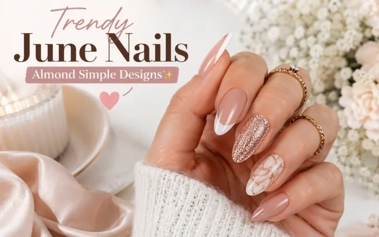 June Nails Almond Simple