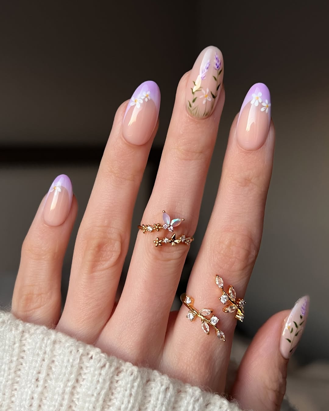 Lavender Garden French Tips