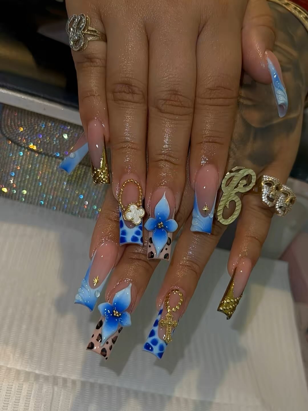 Lavish Gold and Spotted Florals