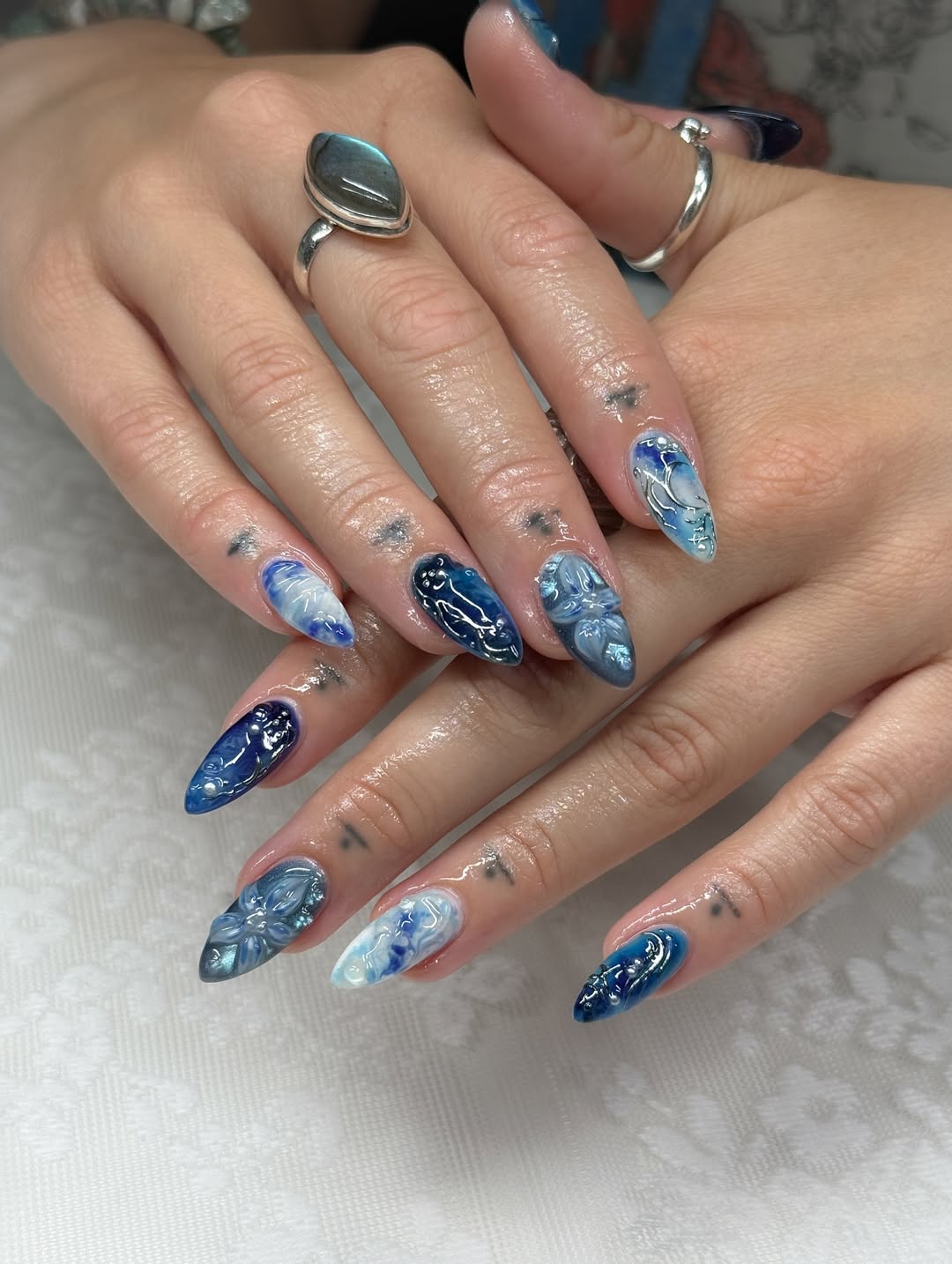 Marine Blue Water Art