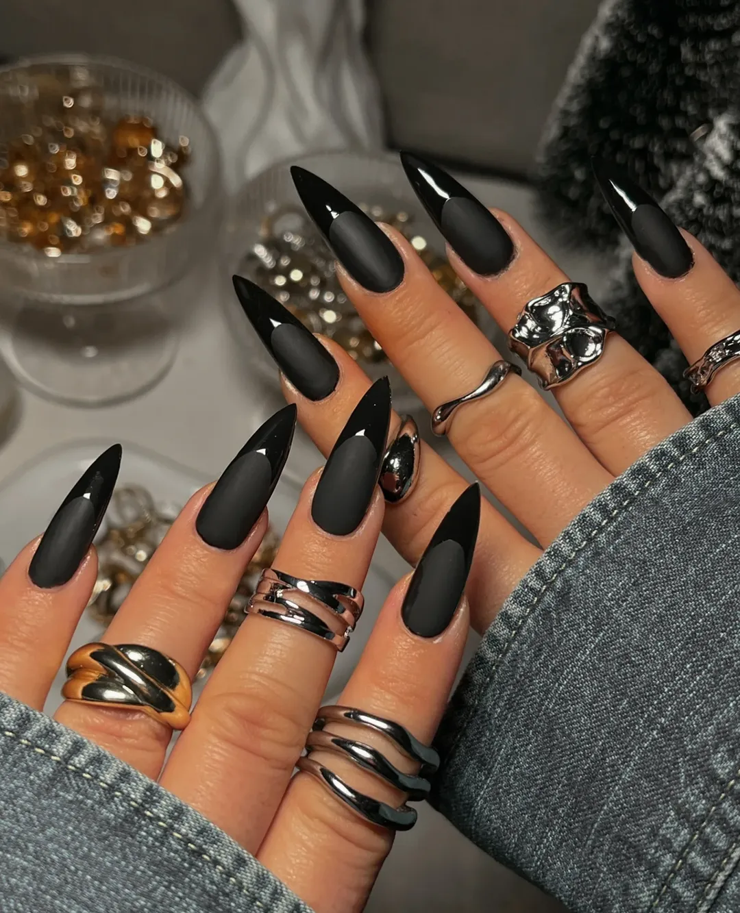 Matte And Glossy French Tips