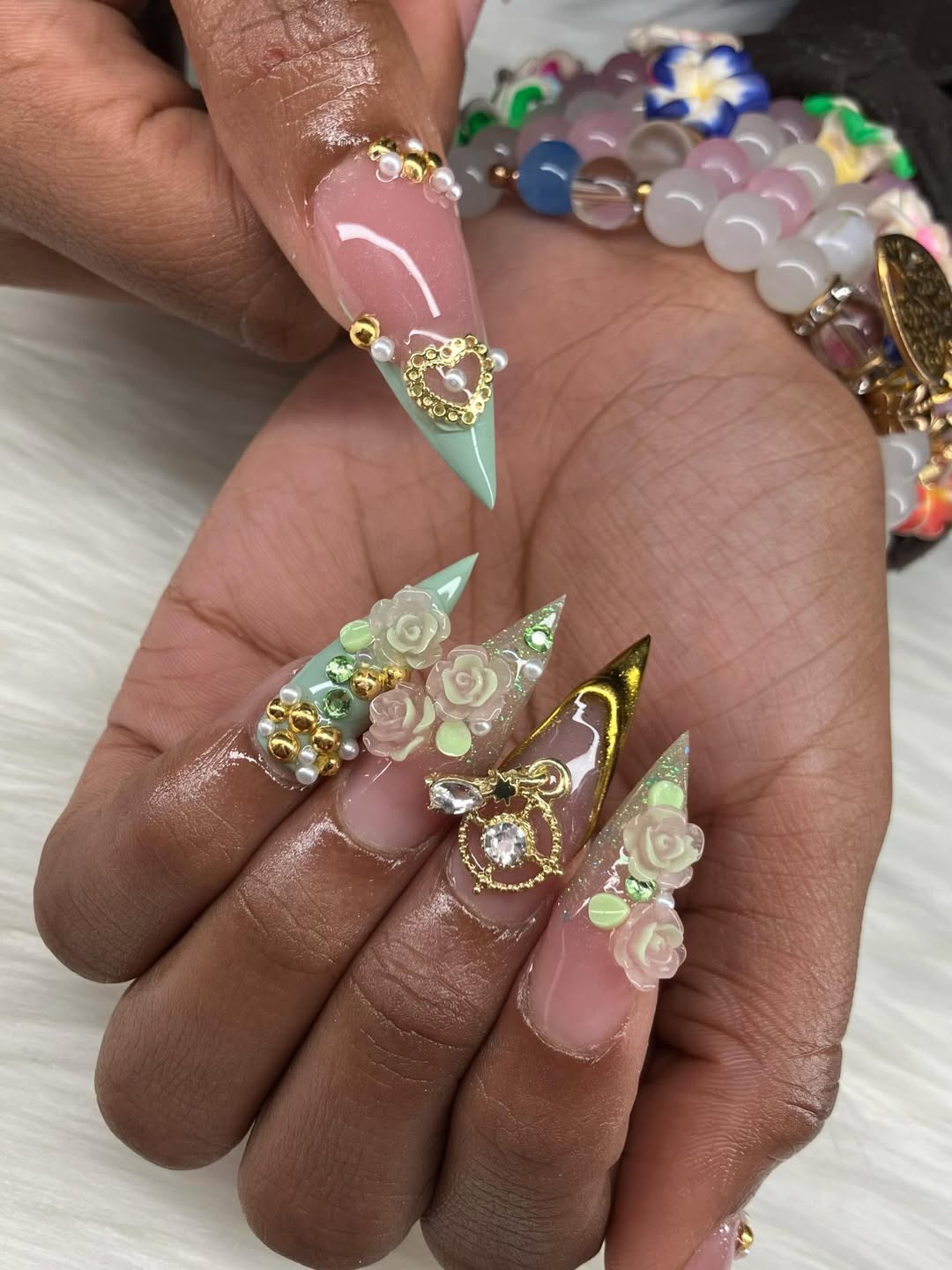 Mint Stiletto Floral Designs
