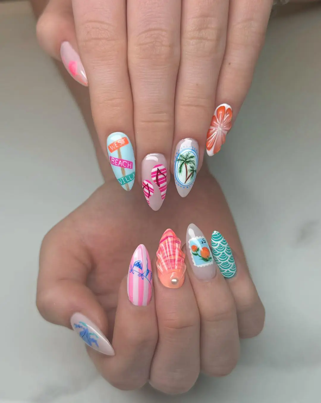 Mismatched Beach Vacation Art