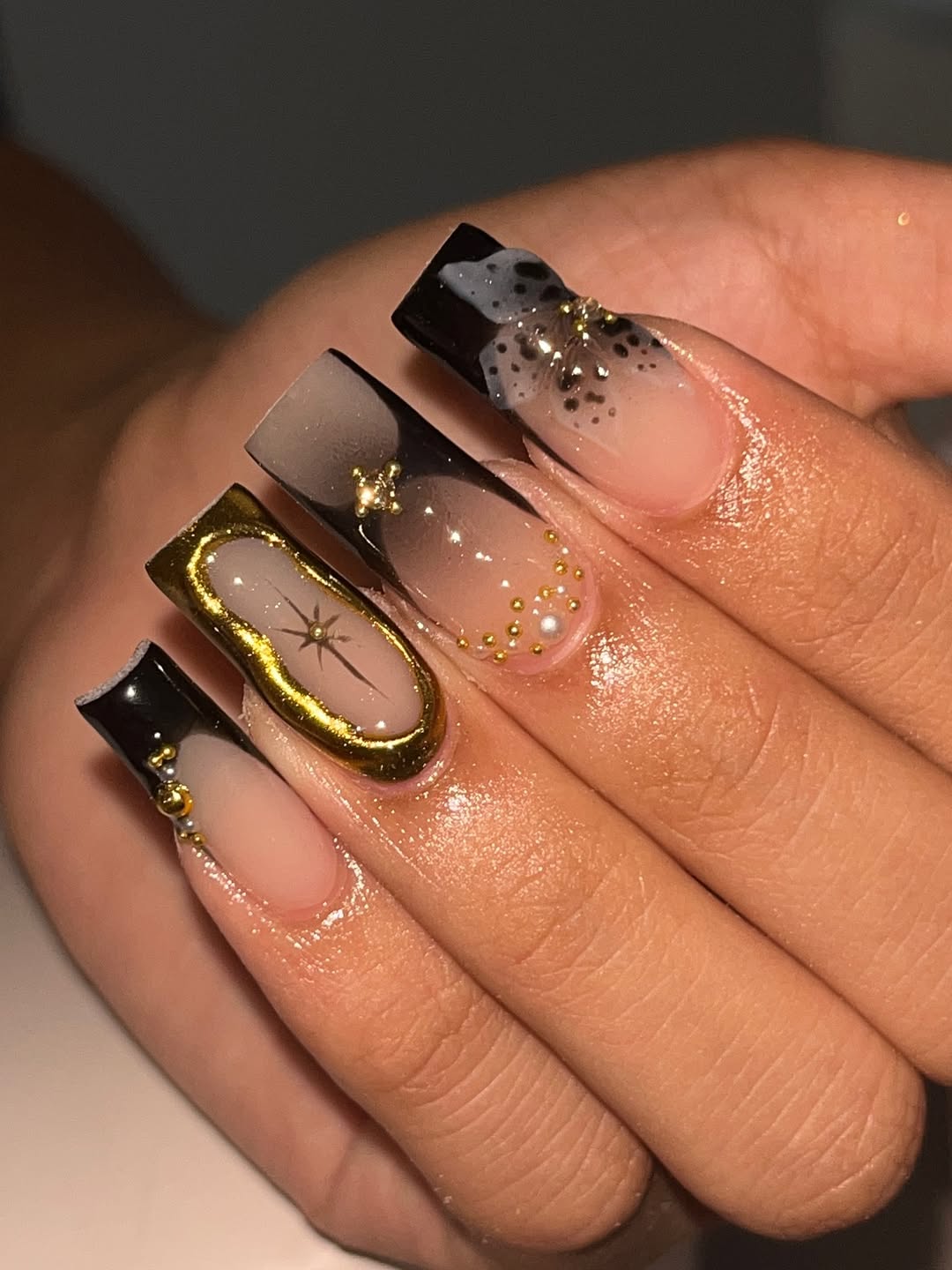 Mixed Designs with Sheer Florals and Gold Frames