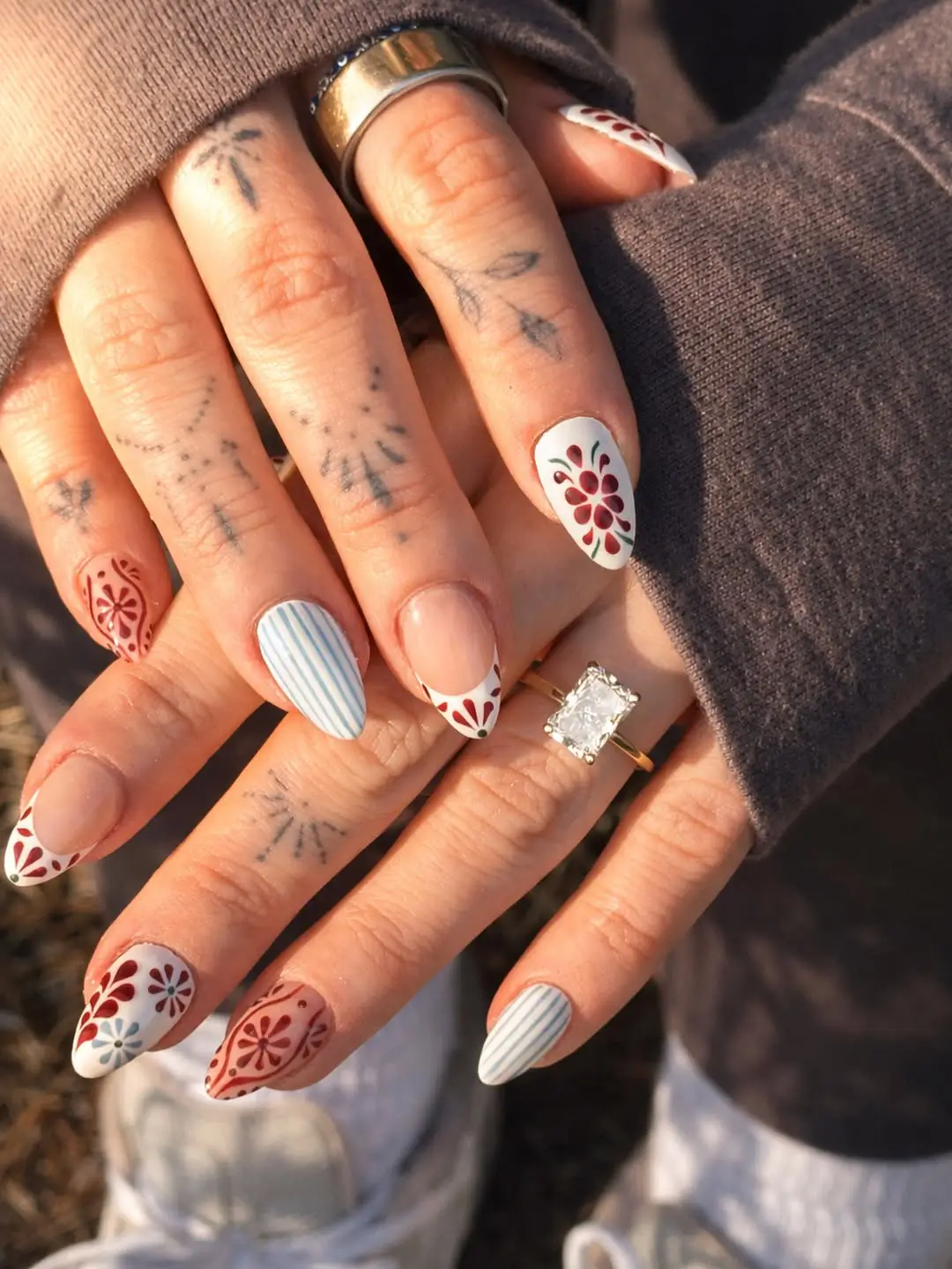 Mixed Folk Art and Pinstripes