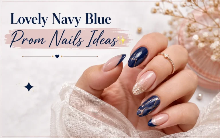 Navy Blue Prom Nails