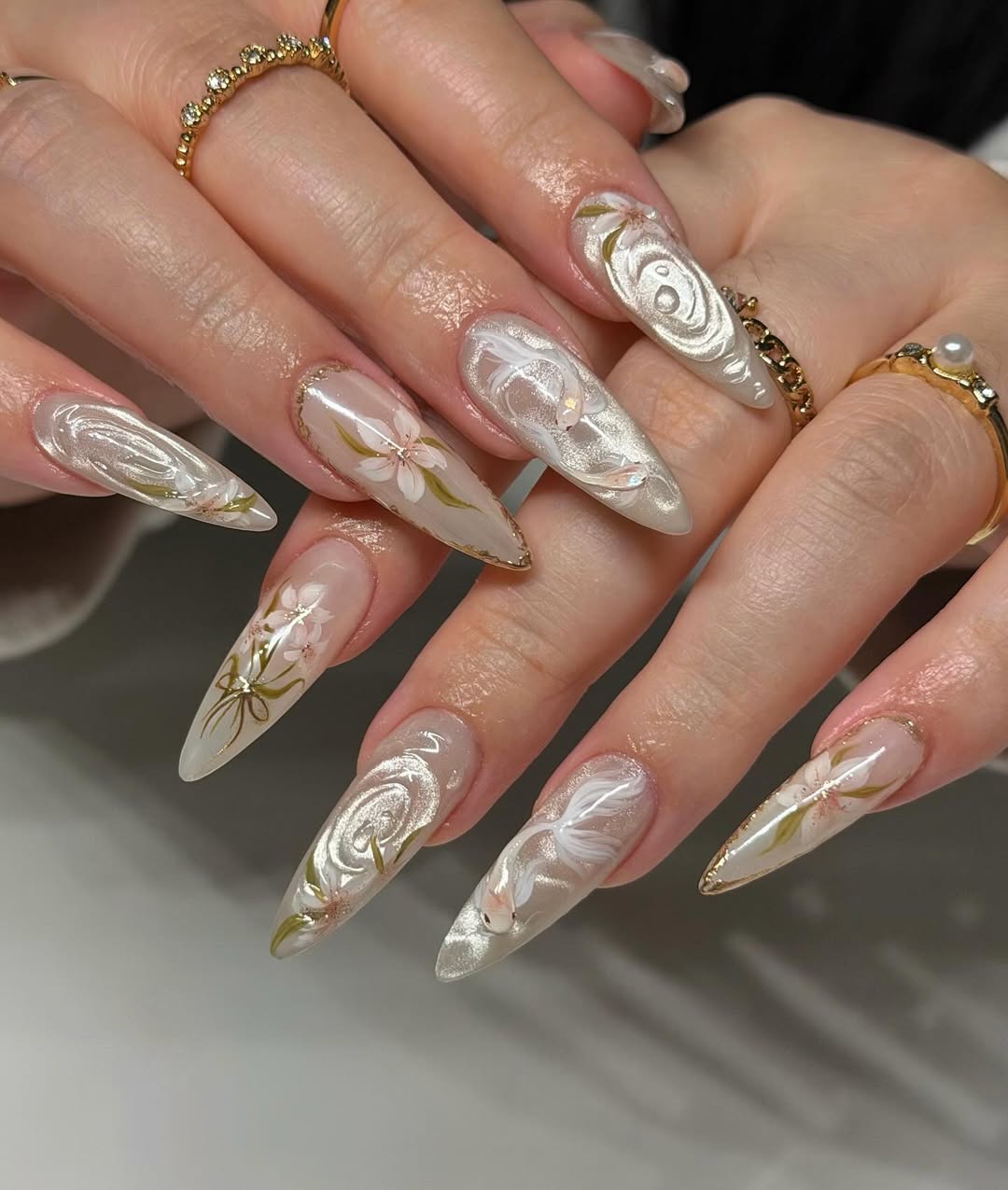 Pearlescent Ripples and Koi Fish