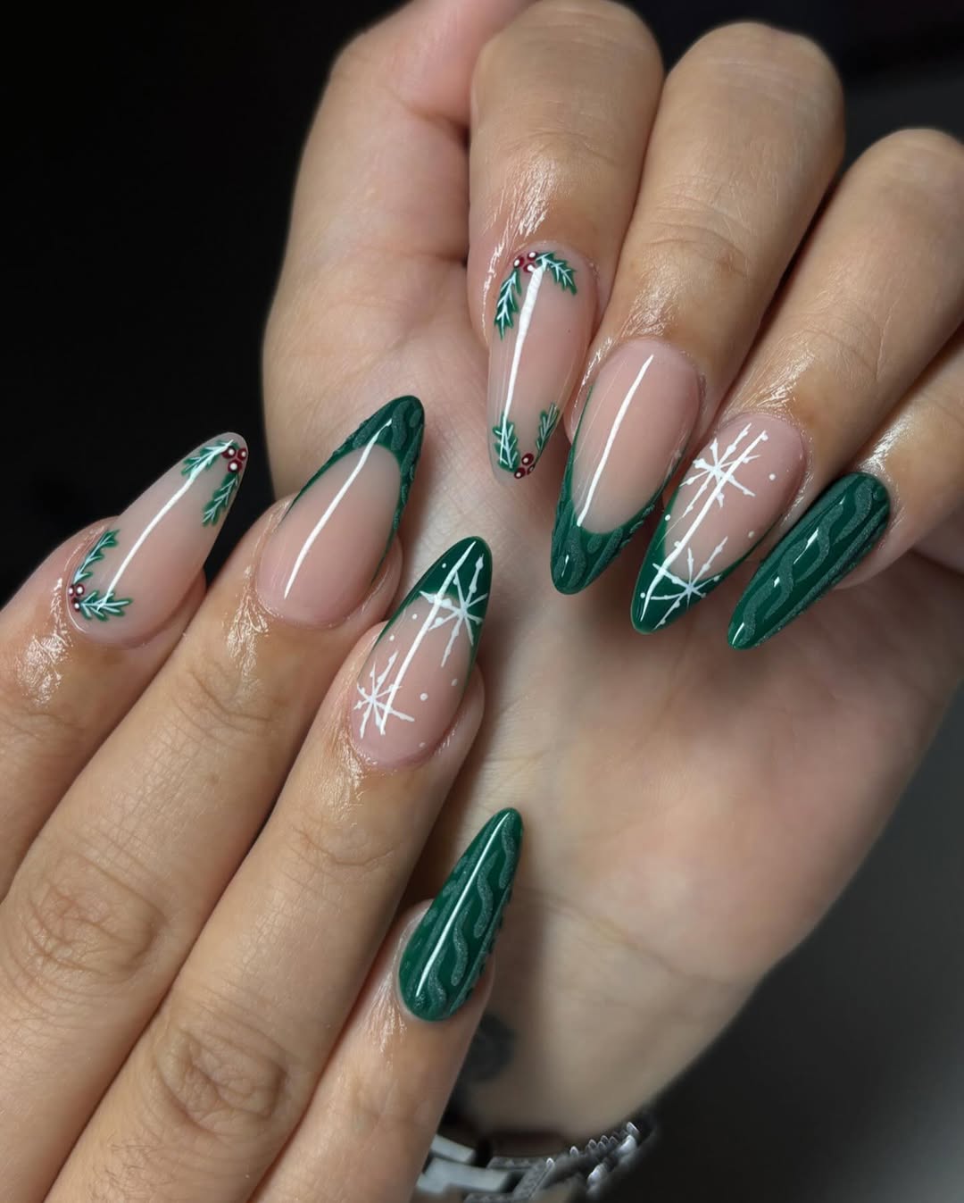 Pine Knit and White Stars