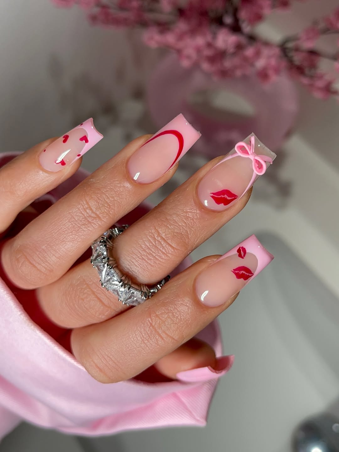 Pink Tips and Scarlet Kisses