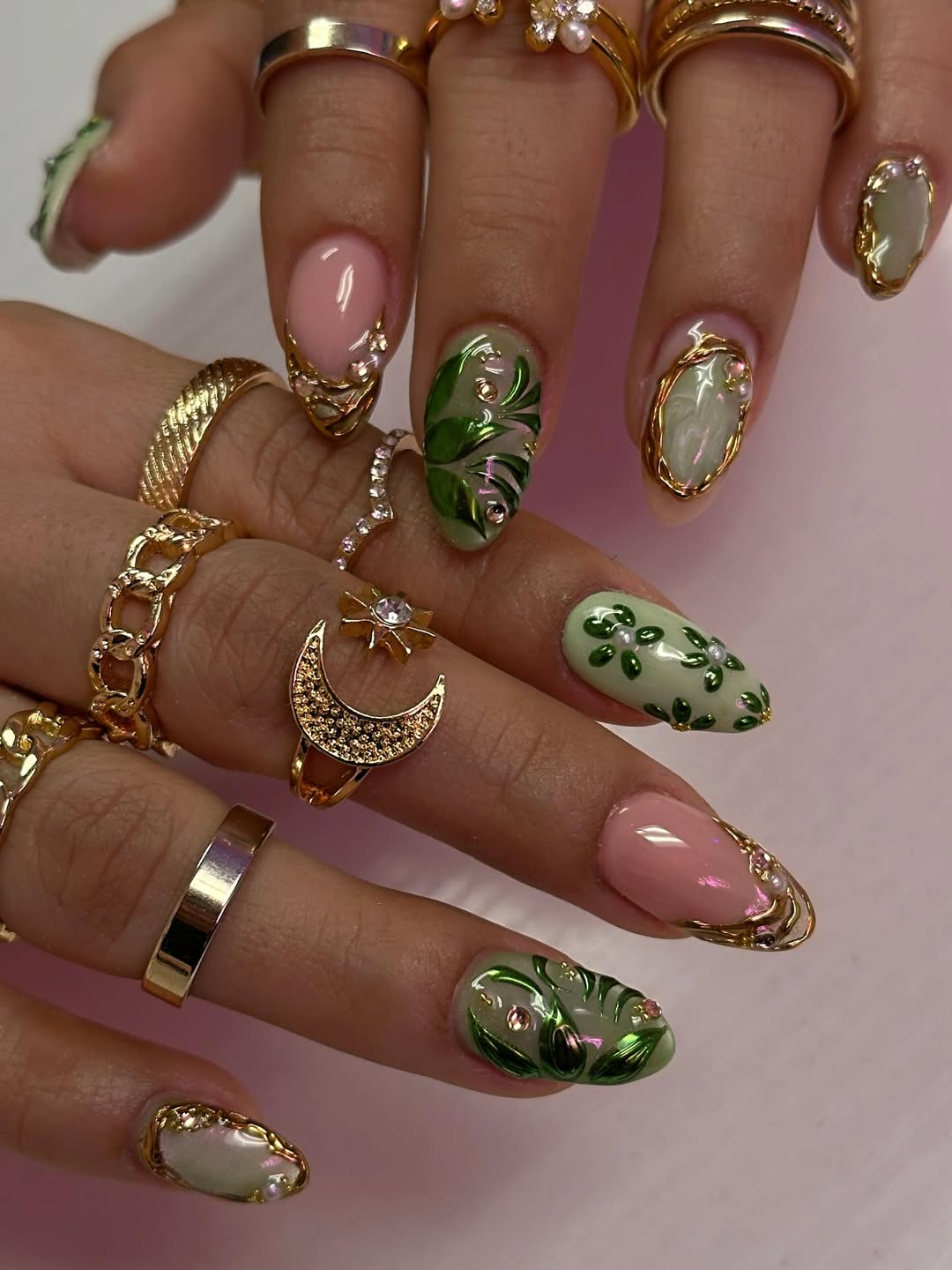 Pink and Green Foliage Mix