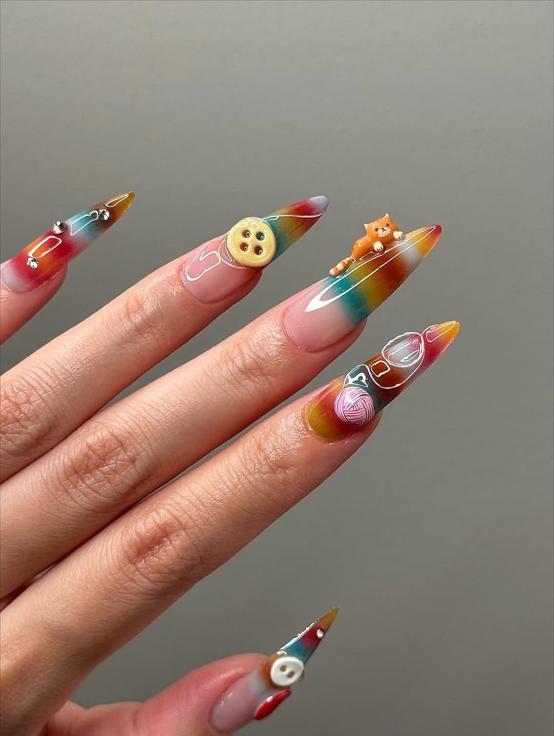 Playful Craft Inspired Manicure