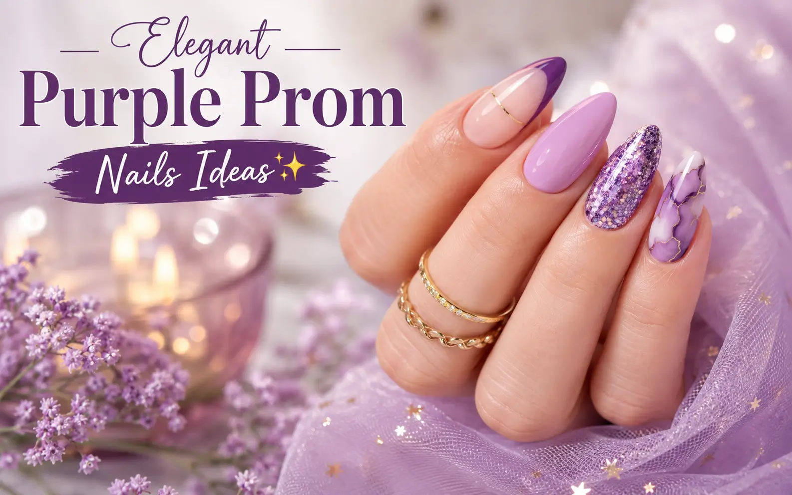 Purple Prom Nails