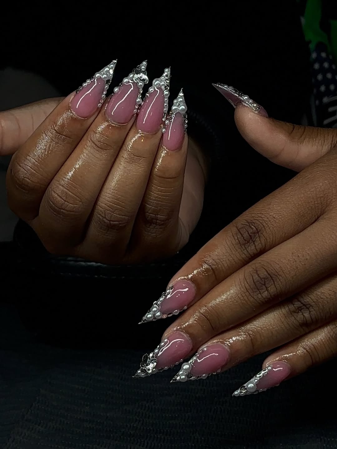 Silver Ridges And Pearl Outlines