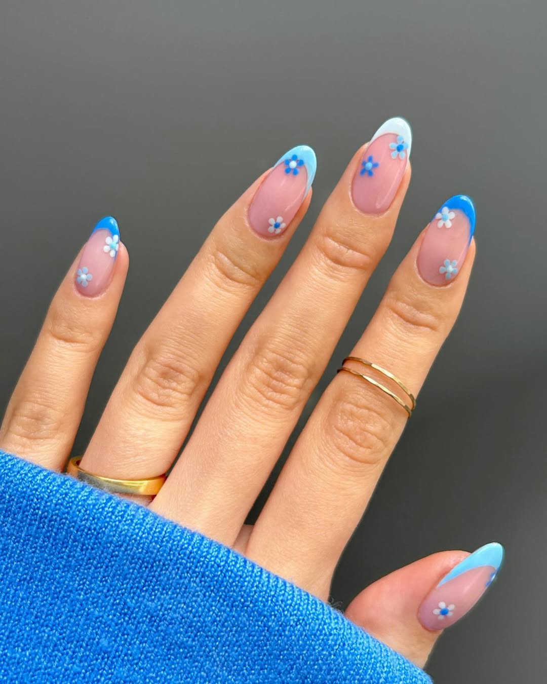 Spring Floral French Tips