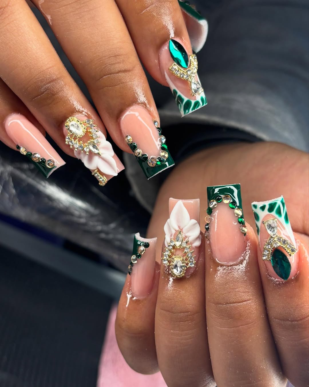 Square Emerald Gem Designs