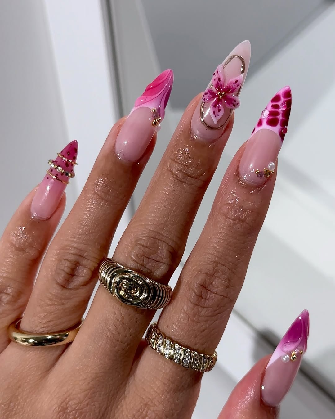 Textured Floral and Animal Print Mix