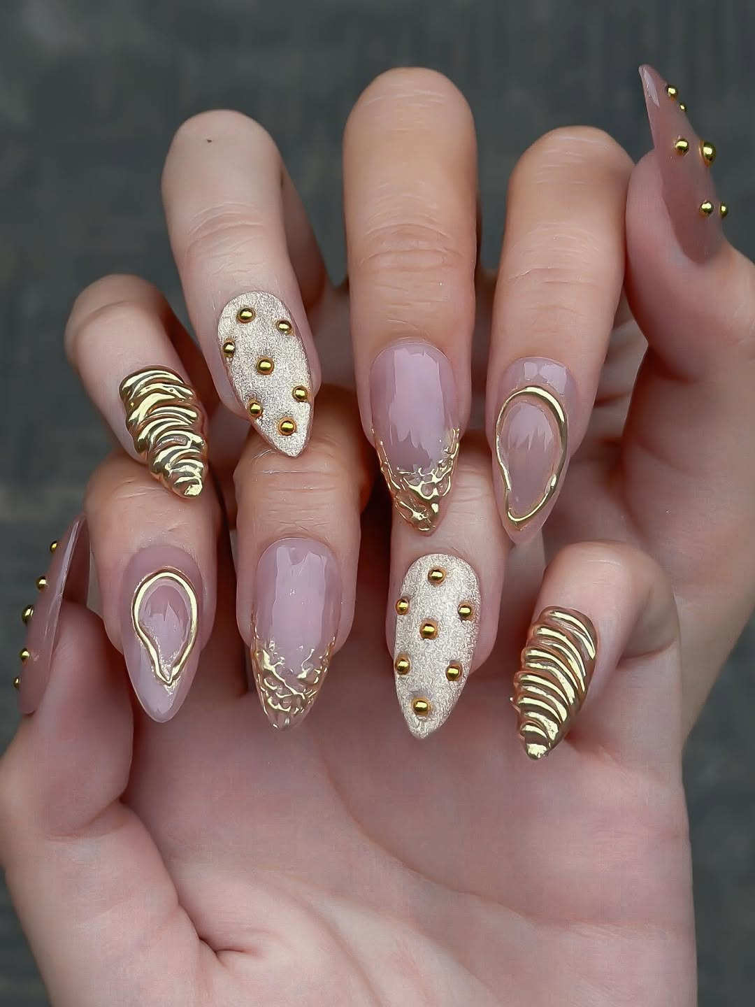 Textured Gold Abstract Designs