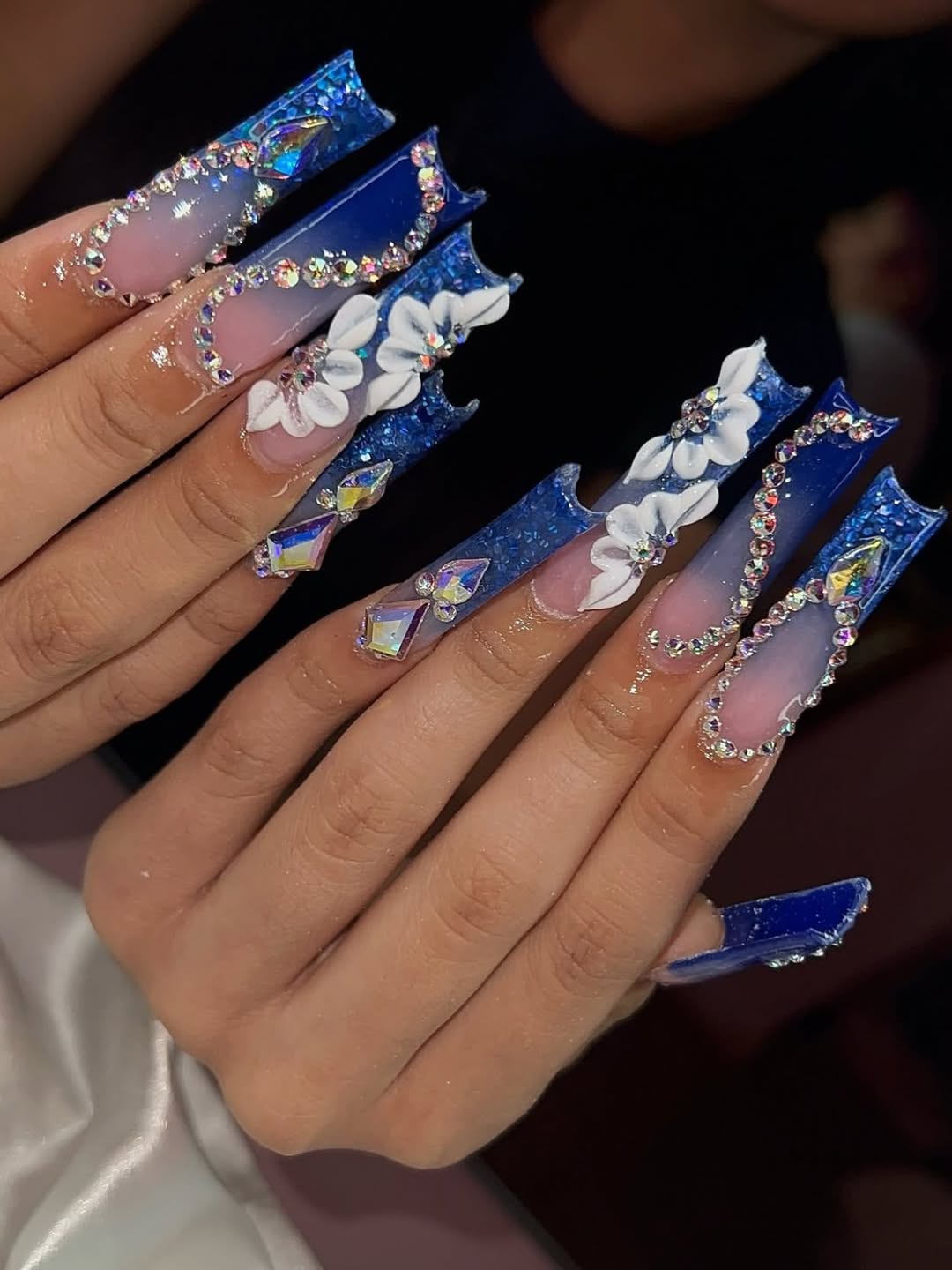 Ultra Long 3D Floral Nails
