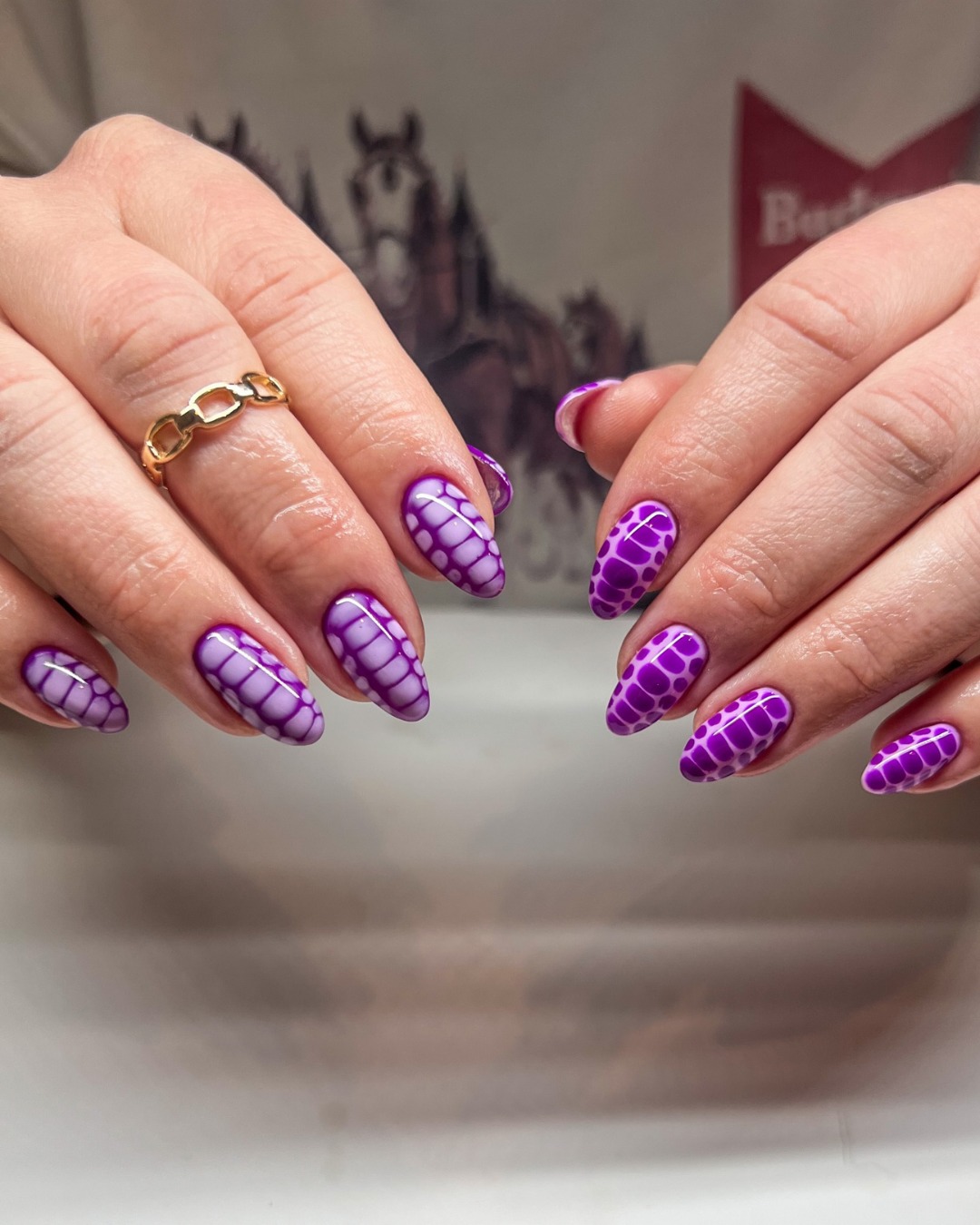 Vibrant Purple Snakeskin Print