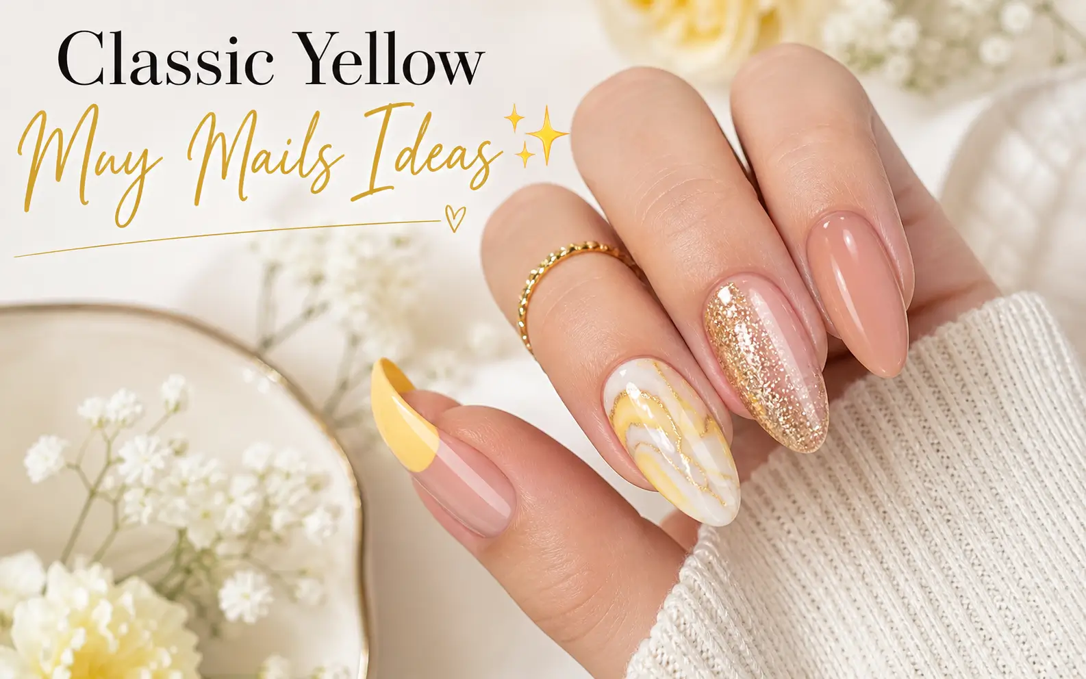 Yellow May Nails Ideas