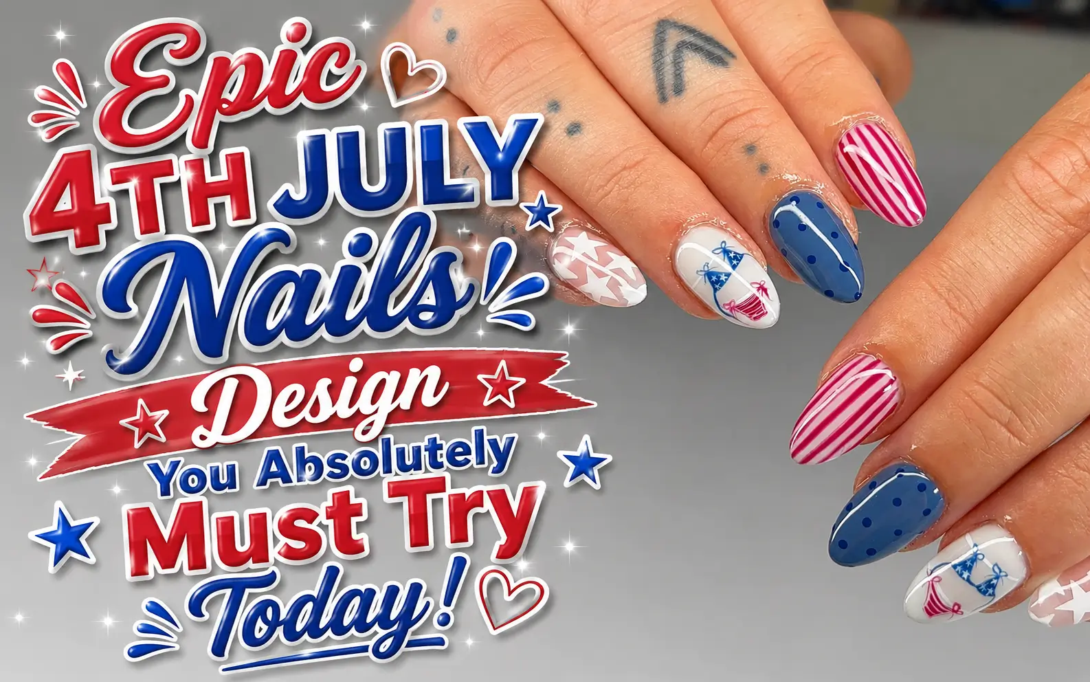 4th July Nails Design