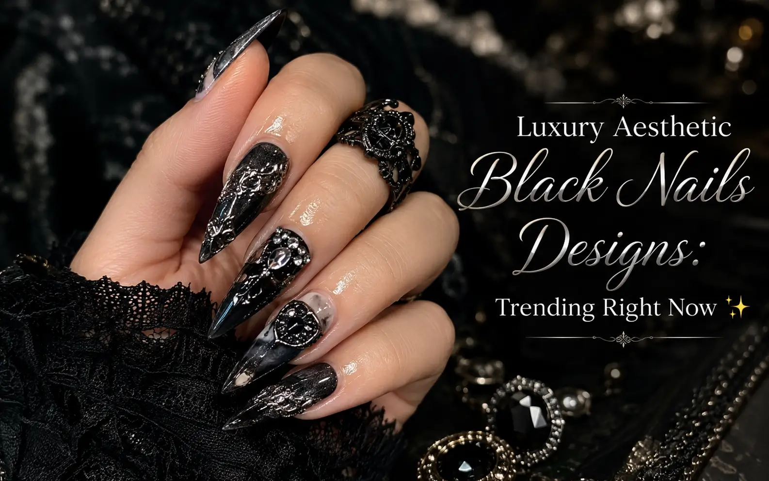 Aesthetic Black Nails