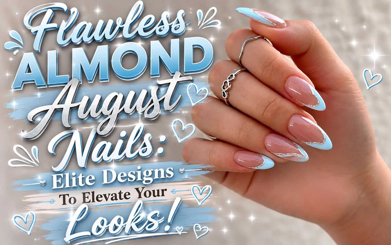 Almond August Nails