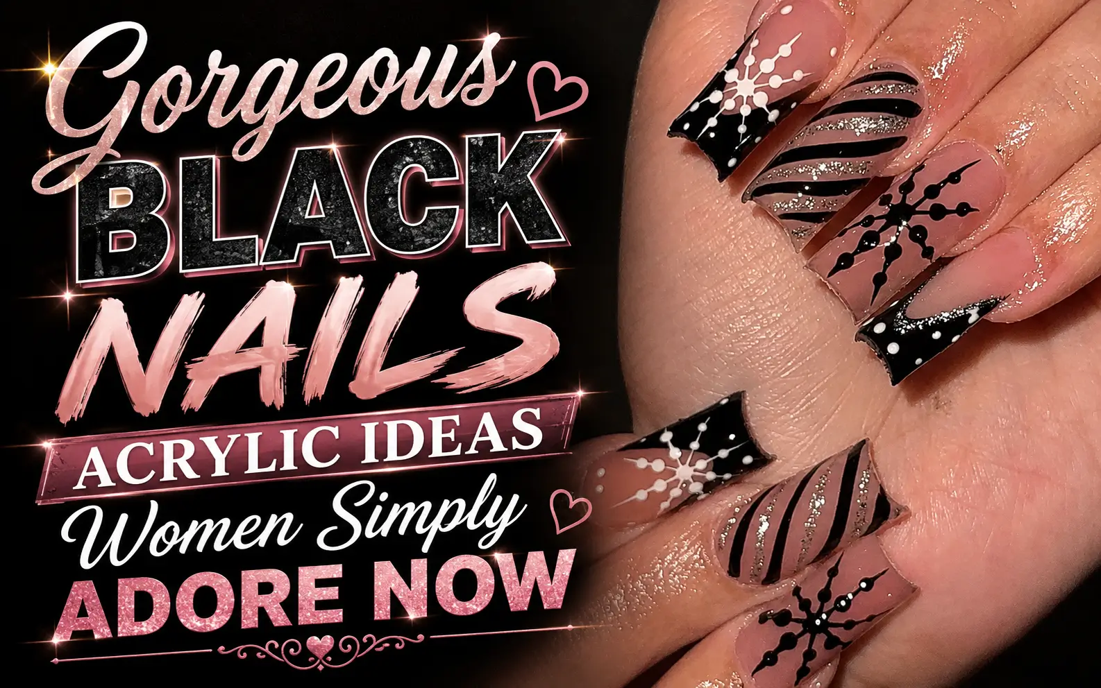Black Nails Acrylic