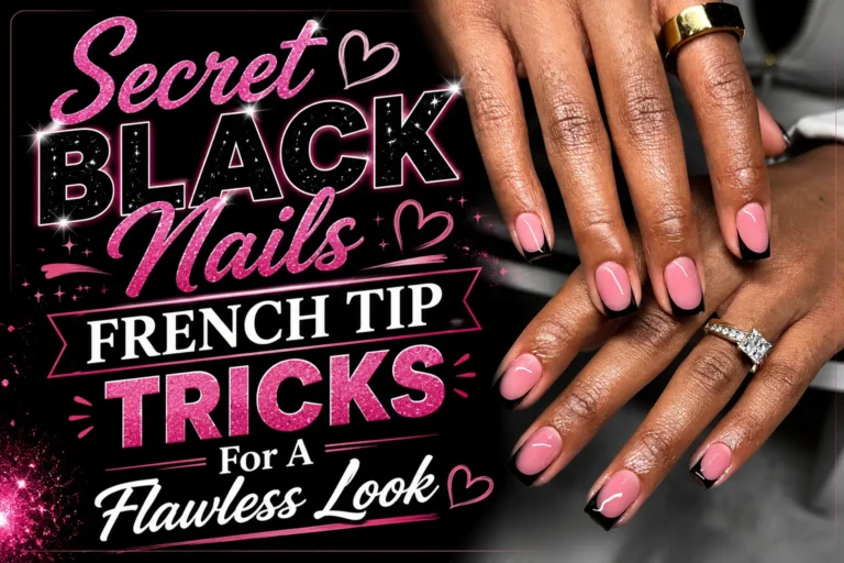 Black Nails French Tip