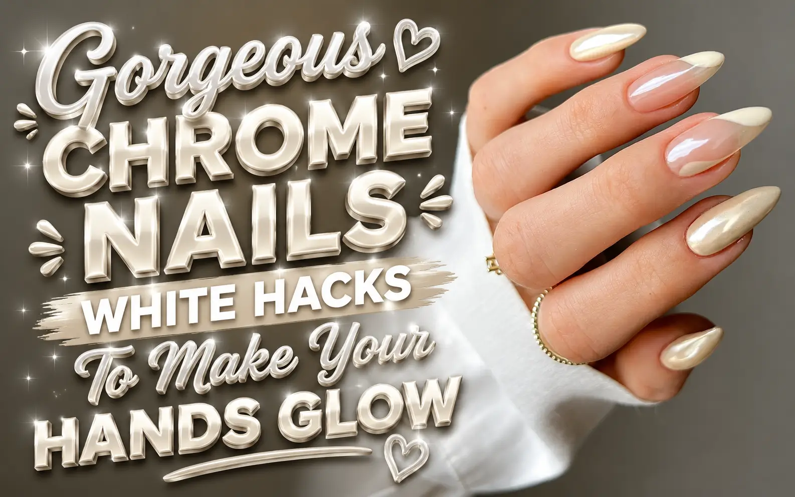 Chrome Nails White