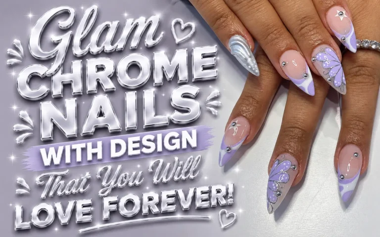 Chrome Nails With Design