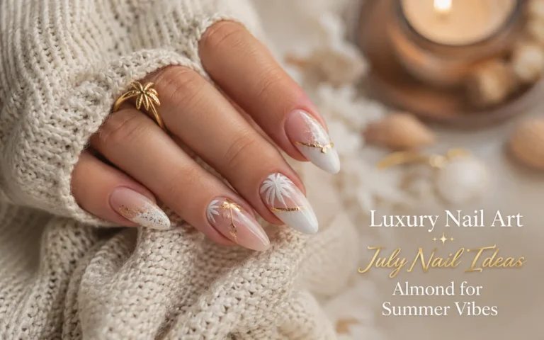 July Nail Ideas Almond